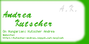 andrea kutscher business card